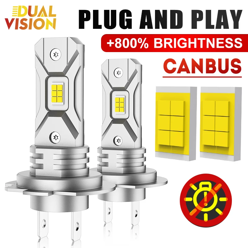 

Комплект Из 2 Шт. Светодиодных Ламп Turbo H7 LED Canbus 5570 CSP 1:1, Миниатюрные Автомобильные Фары, 30000 Лм, Суперяркие