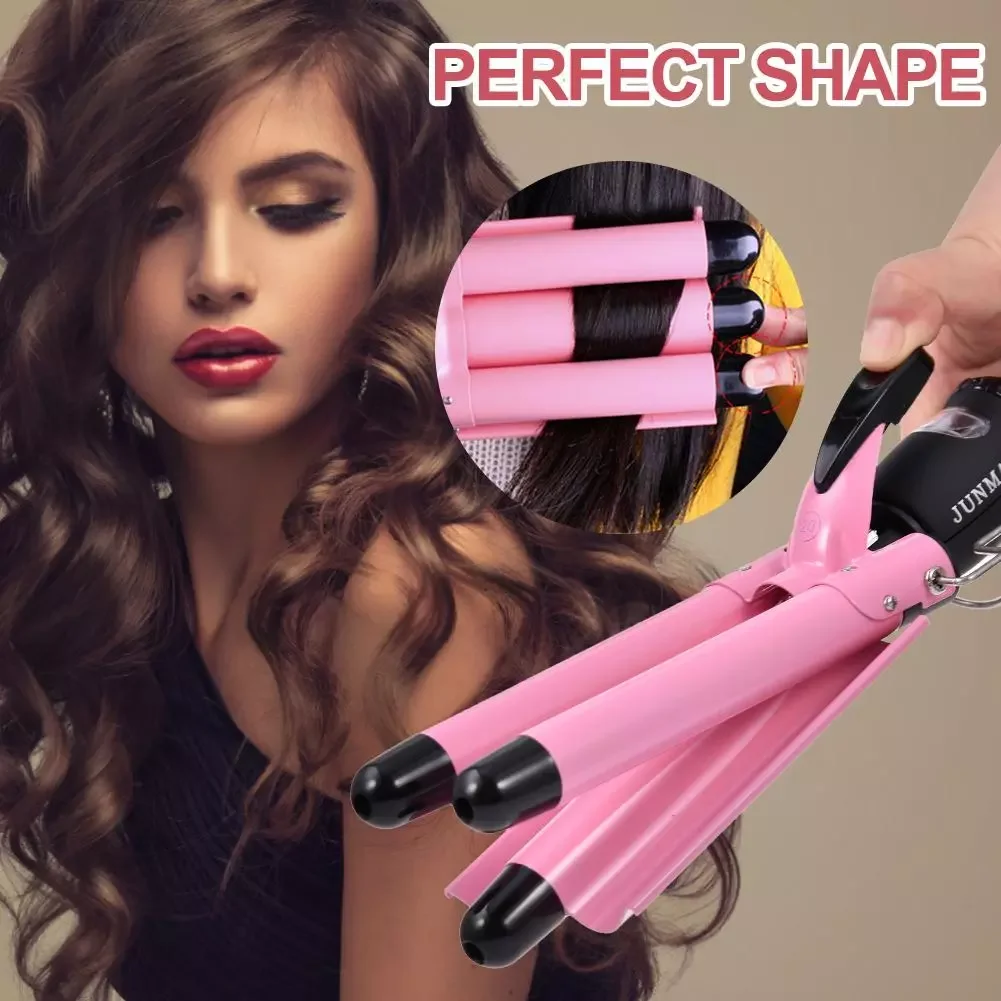 

NEW2023 3 Barrels Curling Hair Curling Iron Automatic Perm Splint Ceramic Hair Curler Hair Waver Curlers Styling Tools