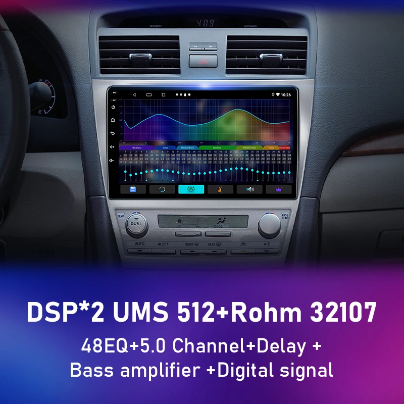 for toyota camry 6 xv 40 50 2006 2011 carplay android car radio multimedia video 2 din navigation dvd speakers accessories audio free global shipping