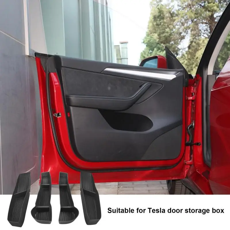 

Inner Side Car Door Storage Box Handle Armrest Tray Front & Back Door Finishing Box Car Interior Accessories Tools Organizer