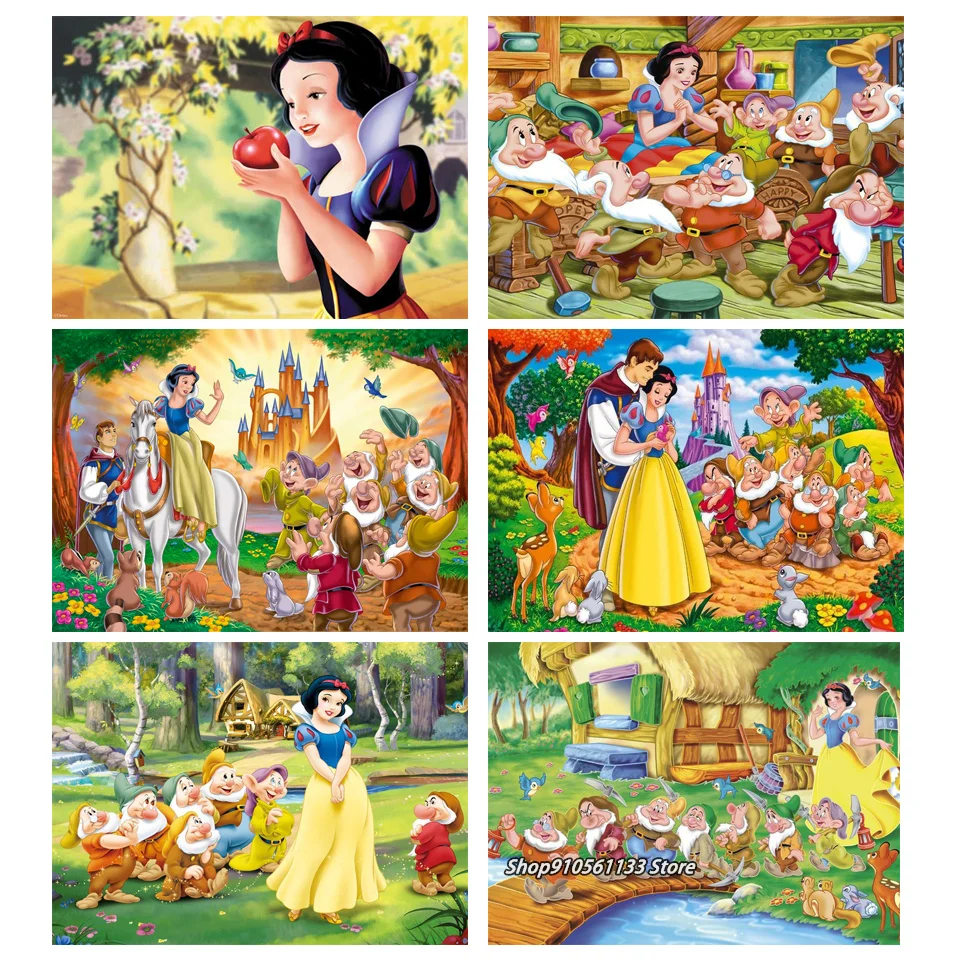 

Алмазная живопись Disney 5D «сделай сам», вышивка, мультфильм, Белоснежка и семь карликов, полный квадратный/круглый цвет, Оформление интерьера DSN376