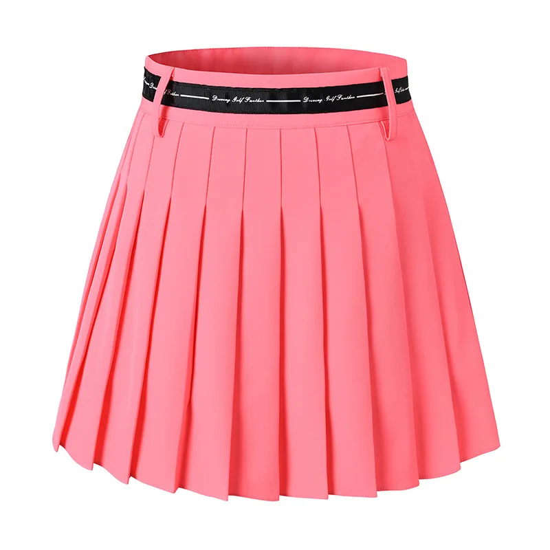 2023 Golf Skort Women Korean Pleated Skirt High Waist With Inner Shorts Safe Girl Tennis Skirts Gym Running Sports Fitness Skort