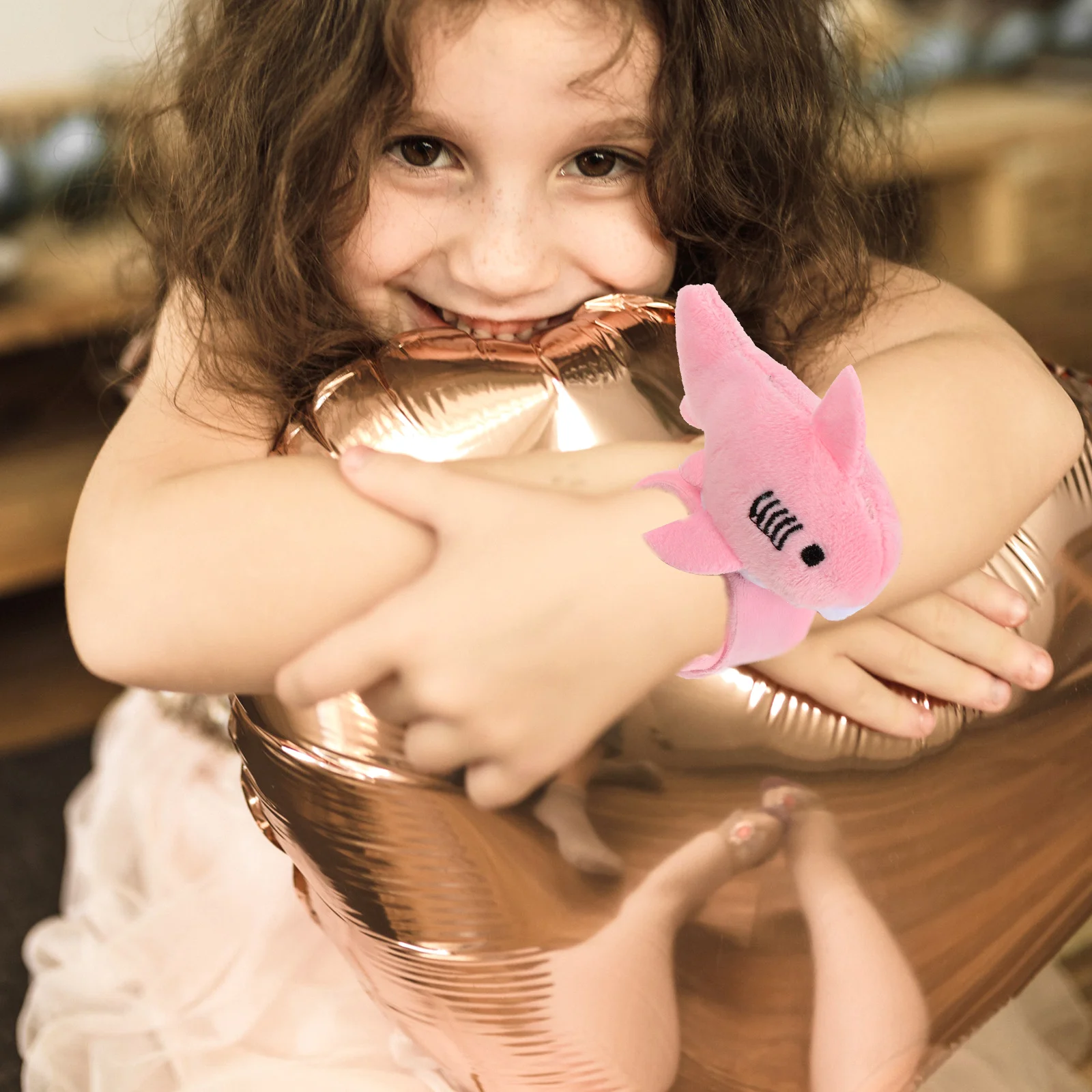 

Plush Ring Animal Party Favors Snaps Children Stuffed Animals Bracelets Kids Toy's