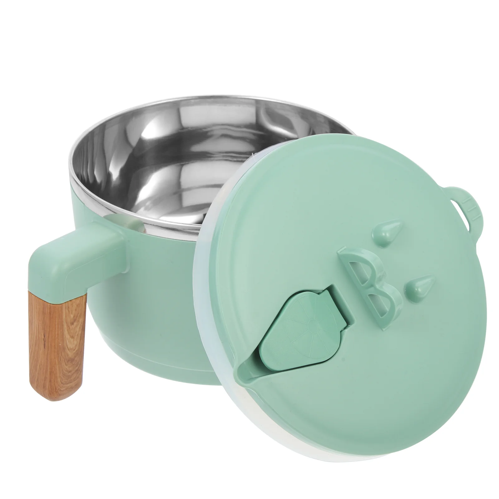 

Metal Bowls Lids Soup Bowl Lid Noodle Bowl Lid Large Bowl Ramen Bowls Snack Bowls Insulation Handle Instant Noodle Bowl