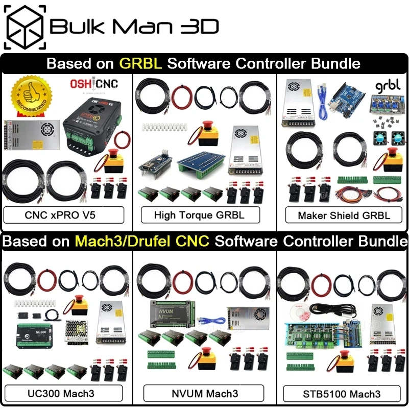 CNC Controller Options / Difference Among xPRO V5, High Current GRBL, Maker Shield GRBL (Standard Torque), UC300, NVUM, STB5100