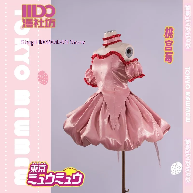 Аниме Токио Mew Momomiya Ichigo Косплей клубника женский косплей костюмы розовое платье
