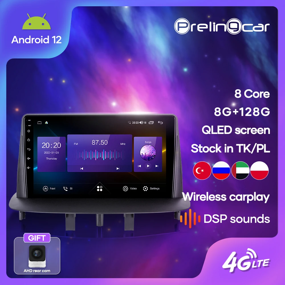 

Android 12.0 Player For Renault Megane 3 2008-2014 2011-2016 years NO DVD Car Radio Multimedia Video carplay Navigation GPS