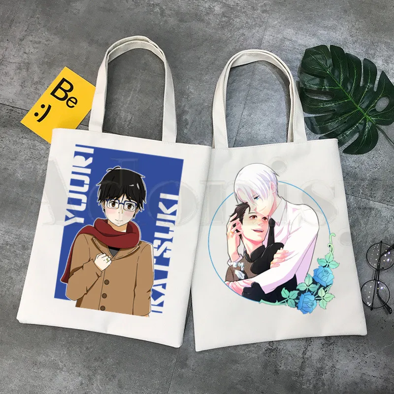 

Hot Japan Anime Yuri on Ice BL Yaoi Cartoon Manga Handbags Shoulder Bags Casual Shopping Girls Handbag Women Elegant Canvas Bag