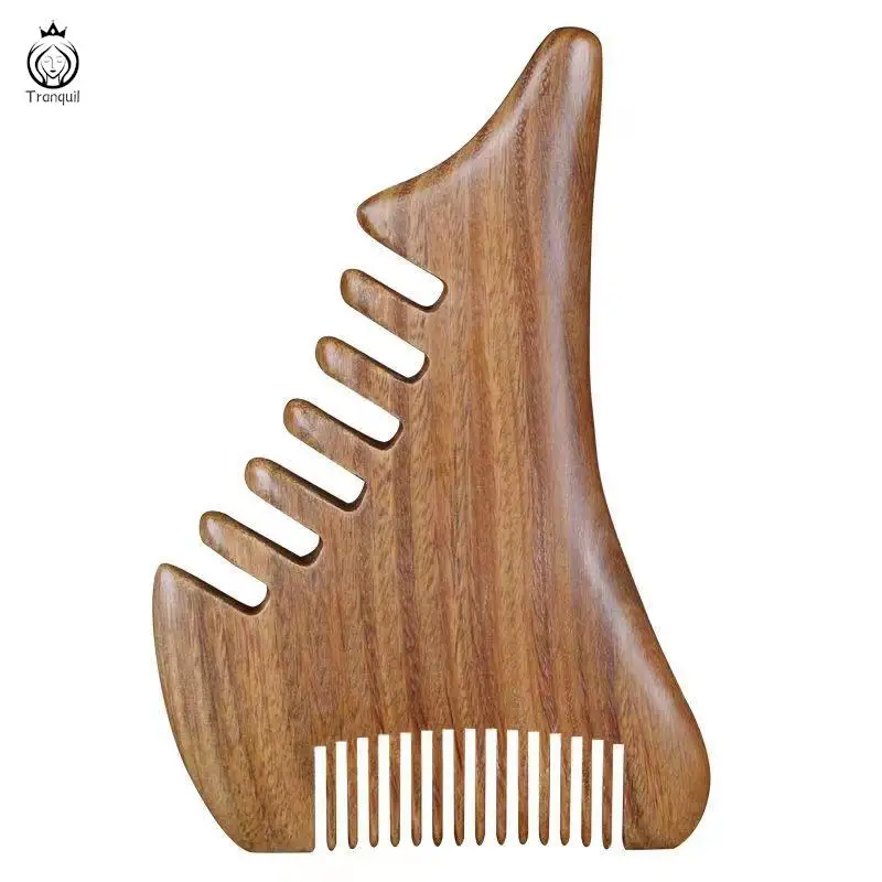 

1PC Sandalwood Multi-function Meridian Massage Comb Head Massager Scalp Big Tooth Sandalwood Anti-hair Loss Comb
