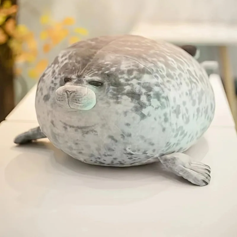 

60/80cm Cute Seal Plush Toys Soft Seals Plushie Stuff Doll Funny Animal Sleeping Pillow Toy For Children Friends Gifts