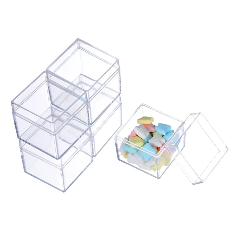 

12pcs Clear Candy Box Treat Gift Boxes Multifunction Accessory for Wedding New Year Party Background Decor