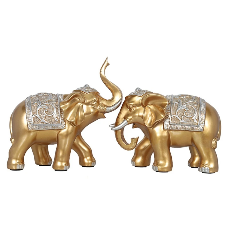 

Modern European-Style Auspicious Lucky Elephant Ornaments Home Decoration Furnishings Resin Crafts Housewarming Gifts