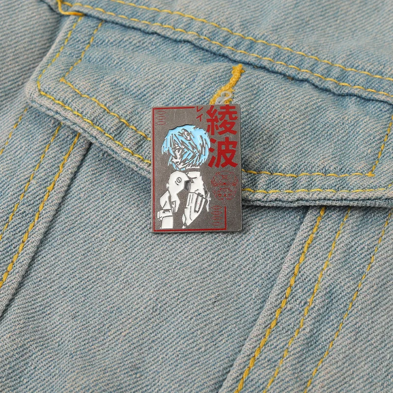 Аниме Евангелион заколки Asuka и Ayanami Рей значок классный Mecha EVA-01 Pin лацкан Kawaii