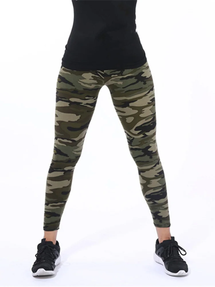 

2023 CUHAKCI Women Camouflage Leggings Fitness Military Army Green Leggings Workout Pants Sporter Skinny Adventure Leggins