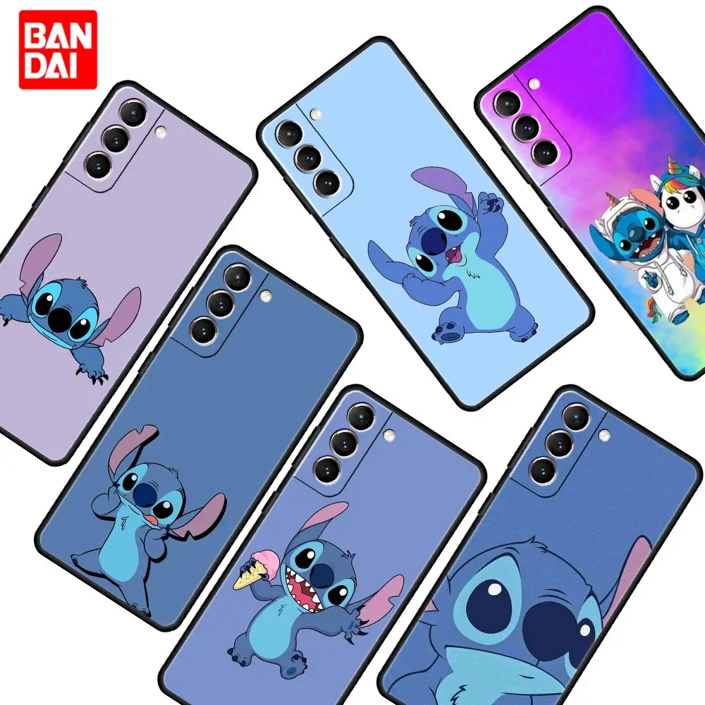 

Cute Cartoon Stitch Phone Case for Samsung Galaxy S22 S21 S20 S10 Plus Ultra FE 5G S22Plus S22Ultra Back Cover Casing Korea Soft