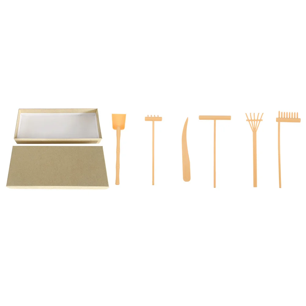 

Zen Garden Rakes Tools Set 7pcsZen Sand Rake DIY Zen Garden Sets Fidget Meditation Sand Zen Garden Accessories with Storage Box
