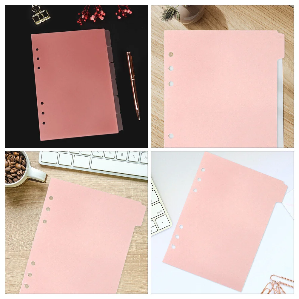 

12 Pcs Divider Plastic Tags Binder Baffle Tabs Index Classified Labels Pp Colored Page Markers Loose-leaf Dividers