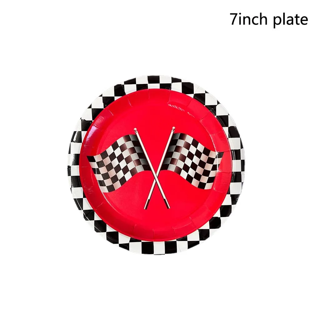 

Красные гоночные бумажные тарелки