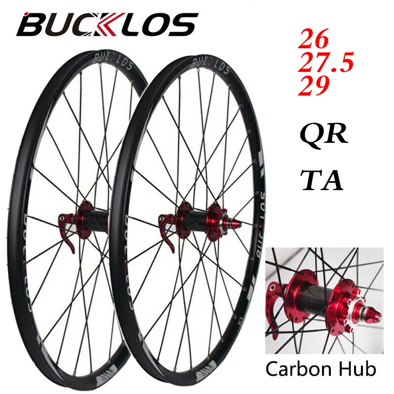 

BUCKLOS Bicycle Wheelset 26'' 27.5'' 29'' Carbon Hub MTB Wheelset Disc Brake Mountain Bike Wheel Set for 7 8 9 10 11S Bike Part