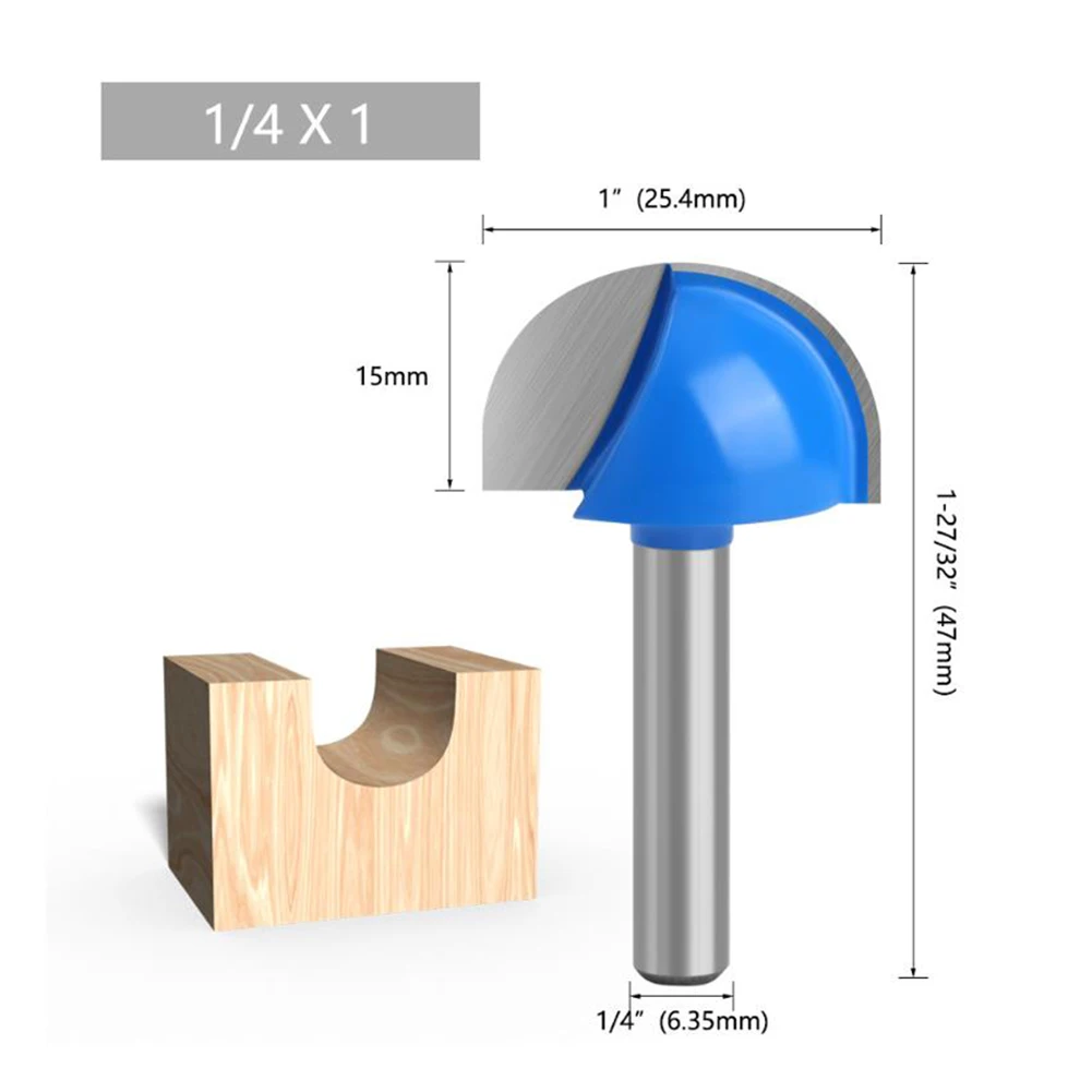 

8pcs 1/4inch Shank Woodworking Milling Cutters Anti-rust Cutting Tools For Trimming Machines Cutting Wood Board Accessories