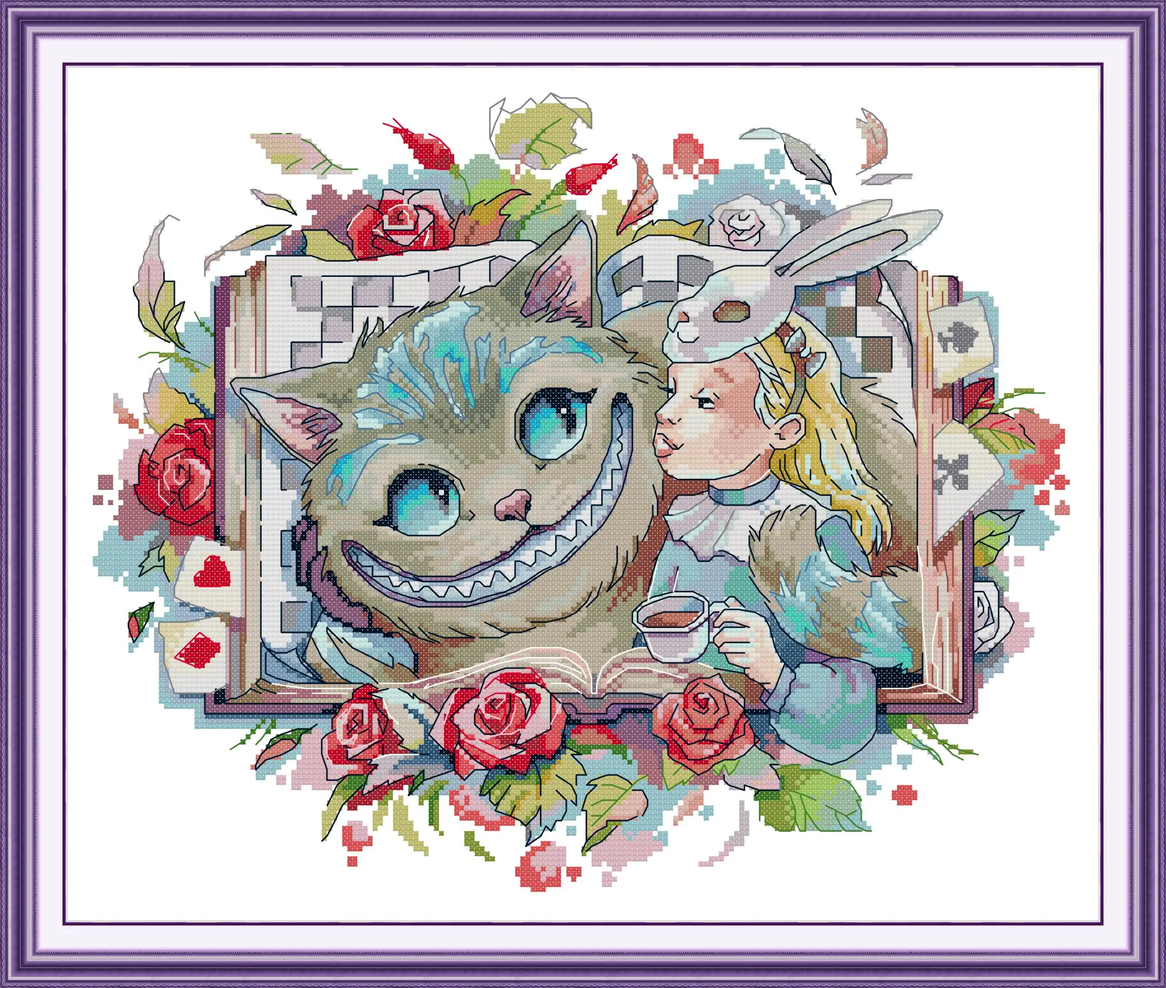 

Набор для вышивки крестиком Joy Sunday с предварительной печатью, «сделай сам», легкий узор, Набор для вышивки тканью с печатью Aida 14/11CT, «История в книге»