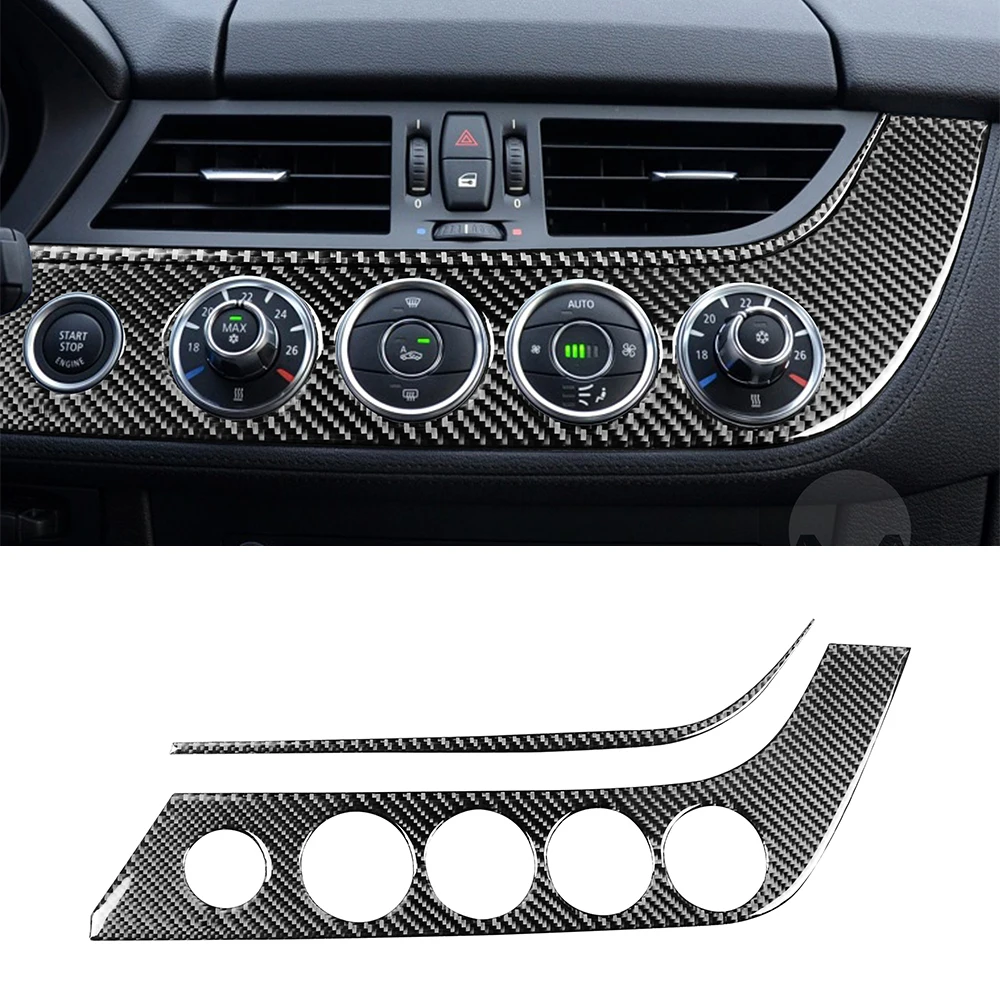 

for BMW Z4 E89 2009-2016 Air Conditioner Button Panel Cover Trim Sticker Decal Car Interior Accessories Carbon Fiber