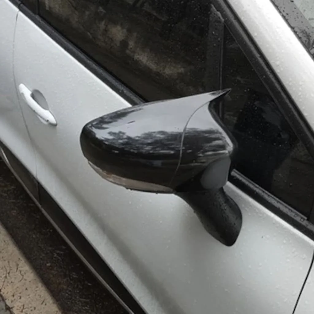 For Renault Clio 4 MK4 2 Pieces ABS Plastic Bat Wing Mirror Covers Caps Rearview Case Cover Gloss Black Car Accessories | Автомобили и