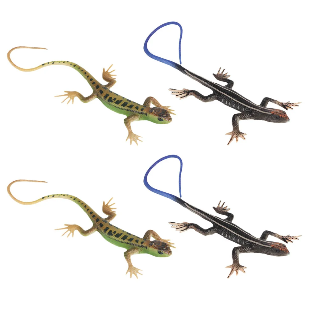 

4 Pcs Artificial Lizard Simulation Animal Model Figure Miniature Animals Toy Figurine Reptiles Sculpture Figures Realistic