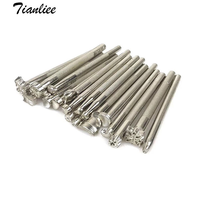 

Leather Embossing Kit Engraved Leather Stamping Tool Metal Stamping Carving Tools Leather Patterns Steel Stamp For Leather Craft