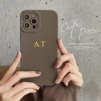 13 pro max personalised case earth tones color tpu case for iphone 13 12 11 pro max 12 11 13 soft silicone lens protection cover