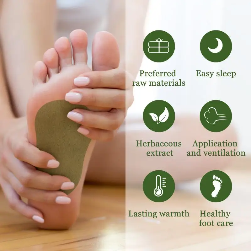 

Wormwood Foot Patch Heel Fatigue Pain Relieving Plaster Relieve Stress Detoxification Help Sleeping Body Health Detox Pad