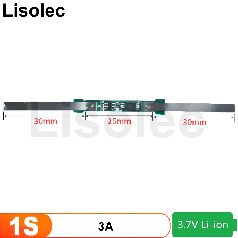 

10 шт., защитная печатная плата для литий-ионных аккумуляторов 3,7 в, 3 А