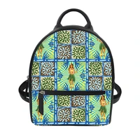 advocator hawaiian pattern womens backpack pu leather school travel bag personalized customized bolsa feminina free shipping