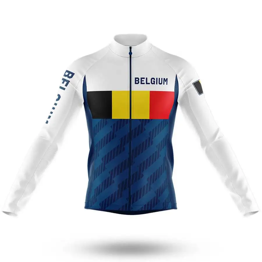 

SPRING SUMMER BELGIUM NATIONAL TEAM ONLY LONG SLEEVE ROPA CICLISMO CYCLING JERSEY CYCLING WEAR SIZE XS-4XL