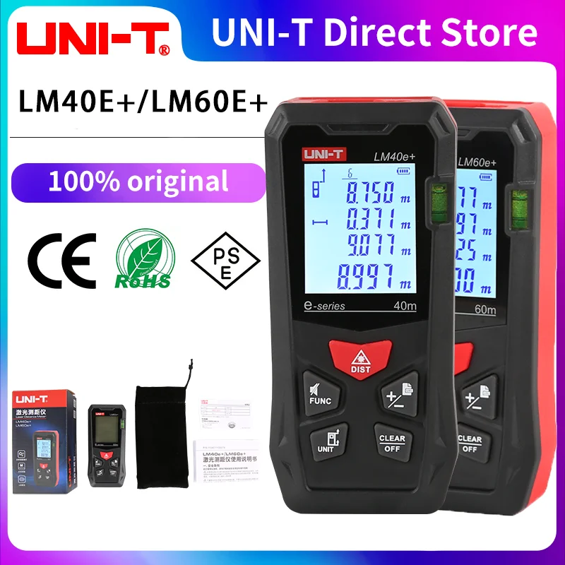 

UNI-T LM40e+ LM45E LM50e LM60e Laser Rangefinder Digital Laser Distance Meter Measure Tape laser Electronic Ruler Range Finder