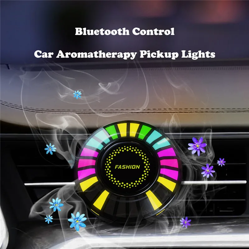 

APP Atmosphere Lamp Car Aromatherapy Rhythm Light Atmosphere Light RGB Colorful Aromatherapy Music Rhythm Pickup Strip Lights