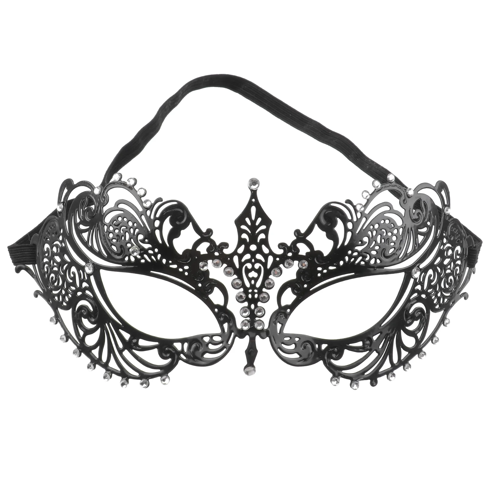 Маска Sexys Cyber Венецианский женский маскарад The Cut Metal Black Miss Masks Women
