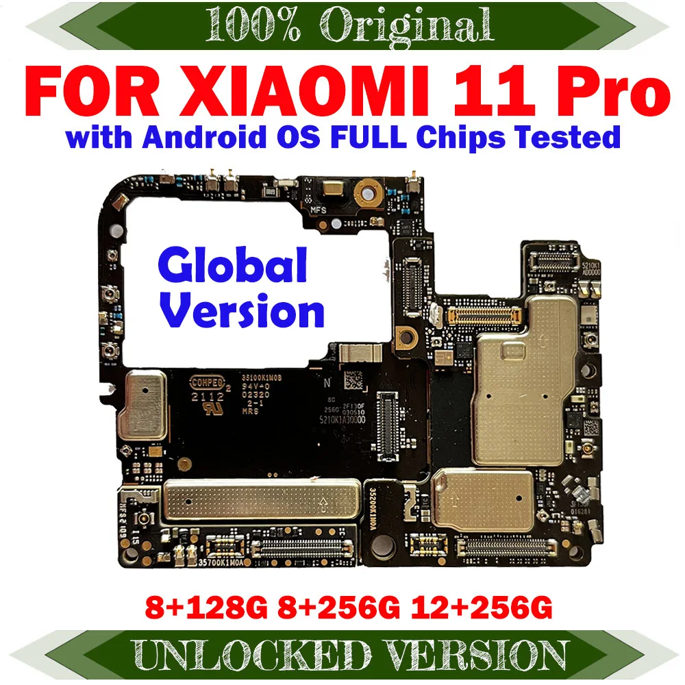 Глобальная версия материнская плата для Xiaomi Mi 11 11Pro ультра хорошо
