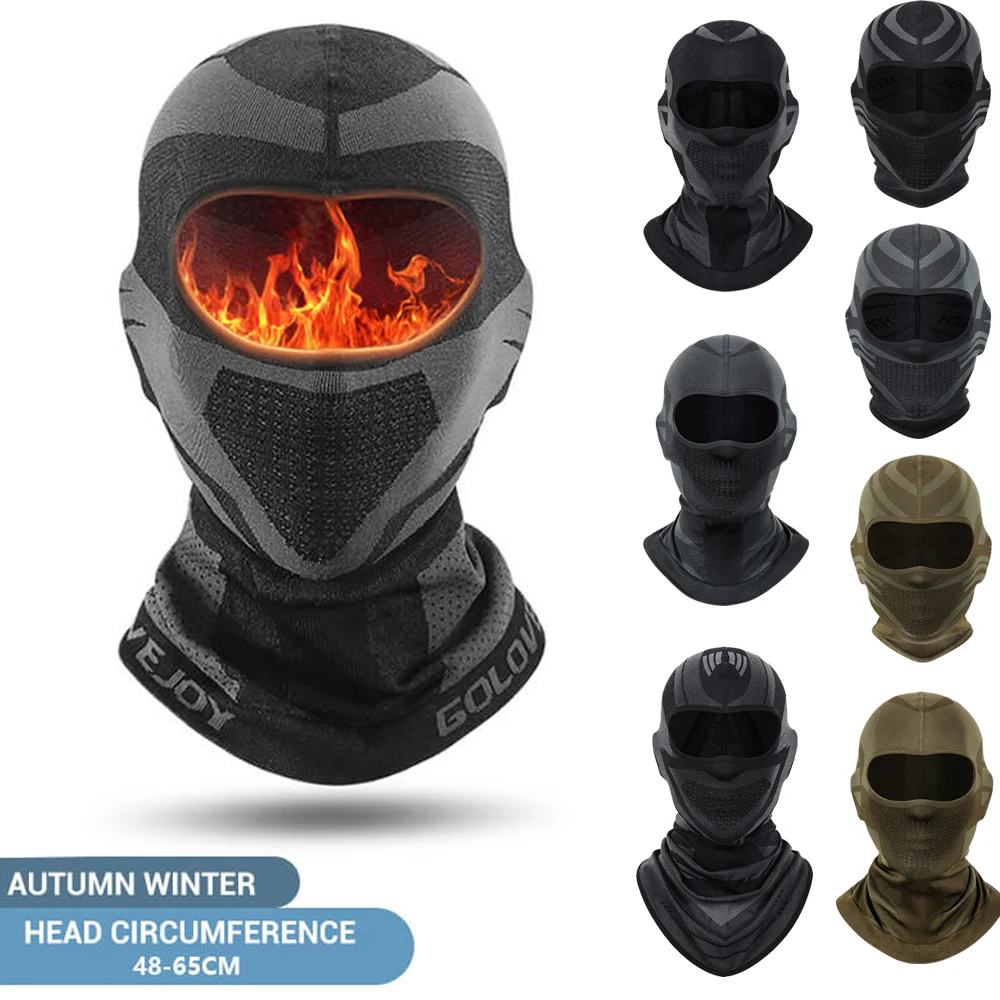 

Winter Thermal Balaclava Cycling Cap Warm Sports Running Scarf Velvet Bike Full Face Cover Headwear Climbing Fishing Skating Hat