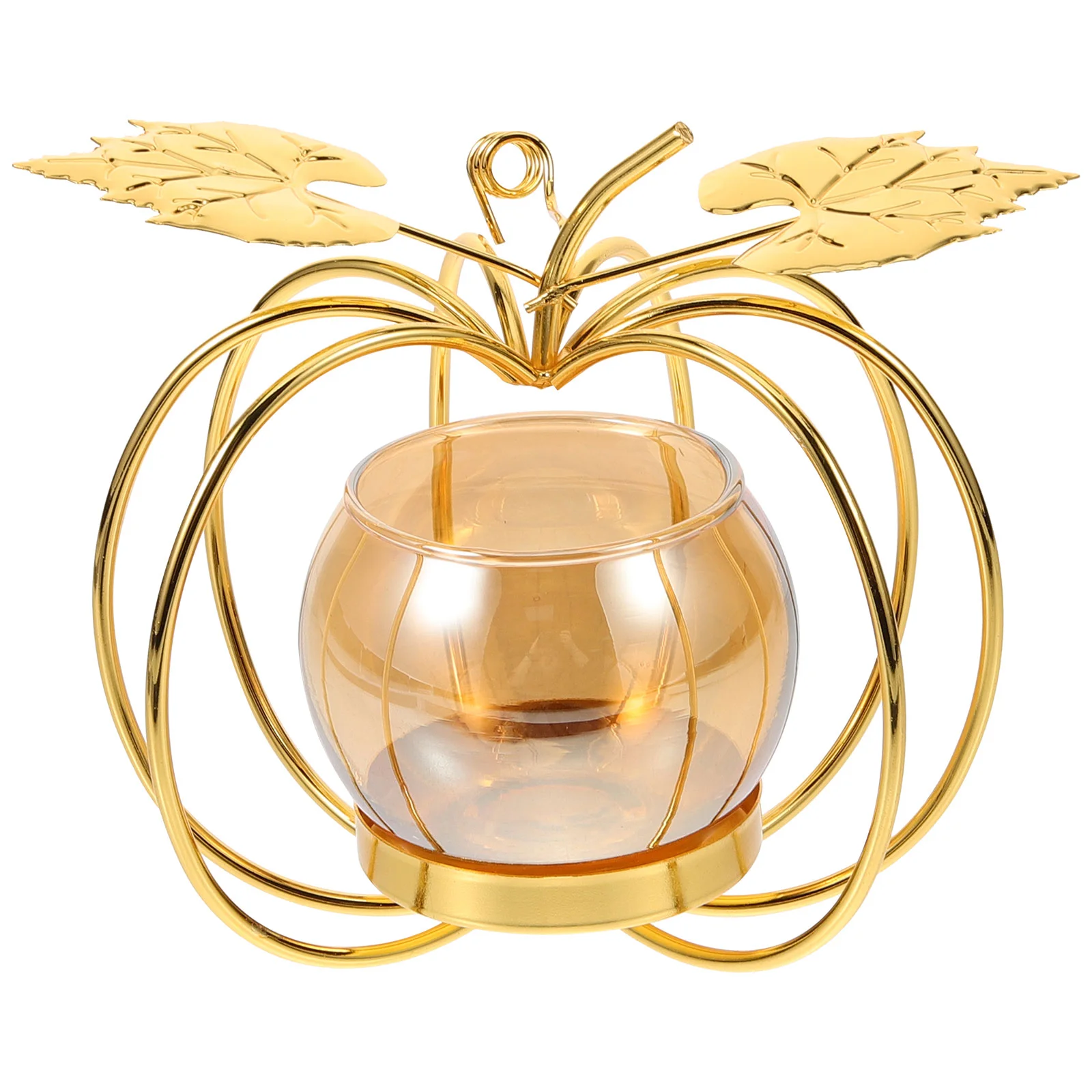 

Bathroom Decorations Pumpkin Ornaments Glass Holder Thanksgiving Holders Mini Stand Candles
