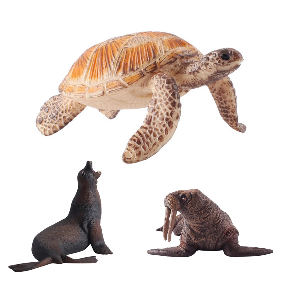 Морские животные дельфин краб Акула технические фигурки океан морской аквариум