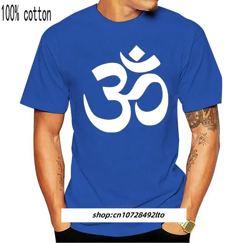 

Мужская футболка Pakaian Pria Wanita AUM OM OHM Simbol Devanhari Будда, йога Atasan Keren Kasual Kebanggaan