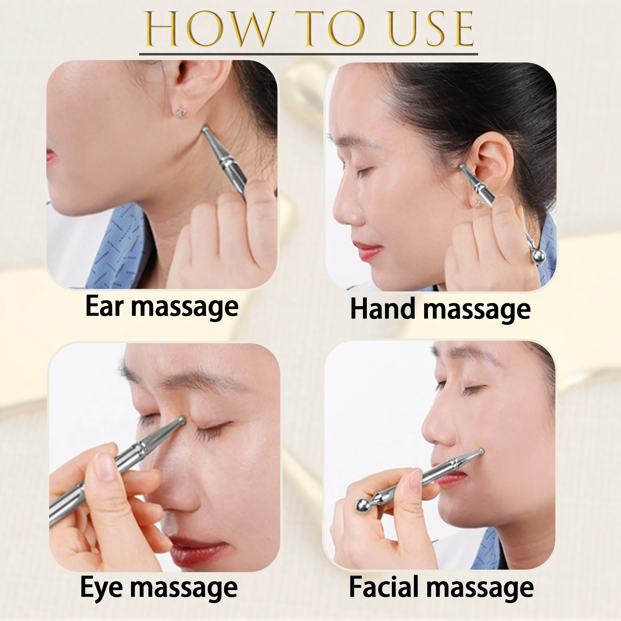 Ручка для акупрессуры из чистой меди