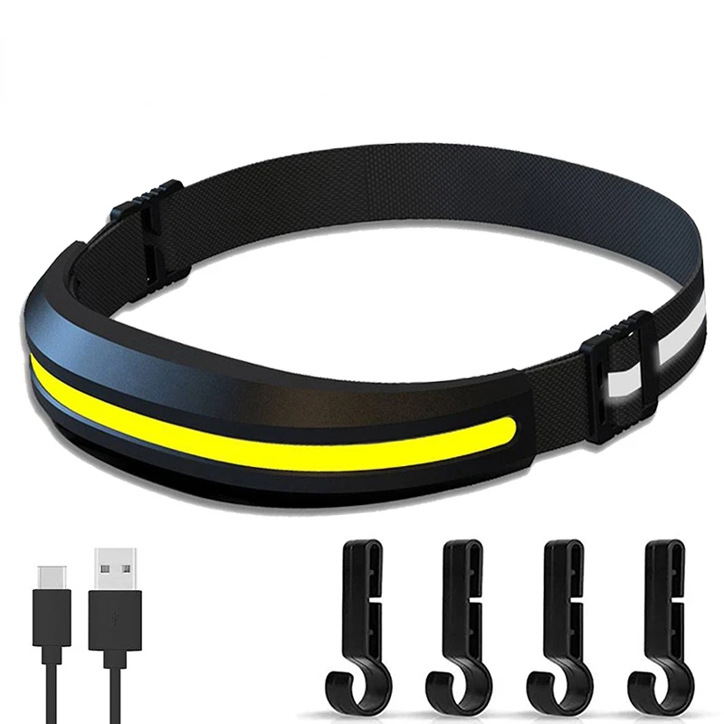 

Headlights New Cob LED USB Rechargable Red and White Work Light Source Mountaineering Camping Outdoor Torch Headlamp Running