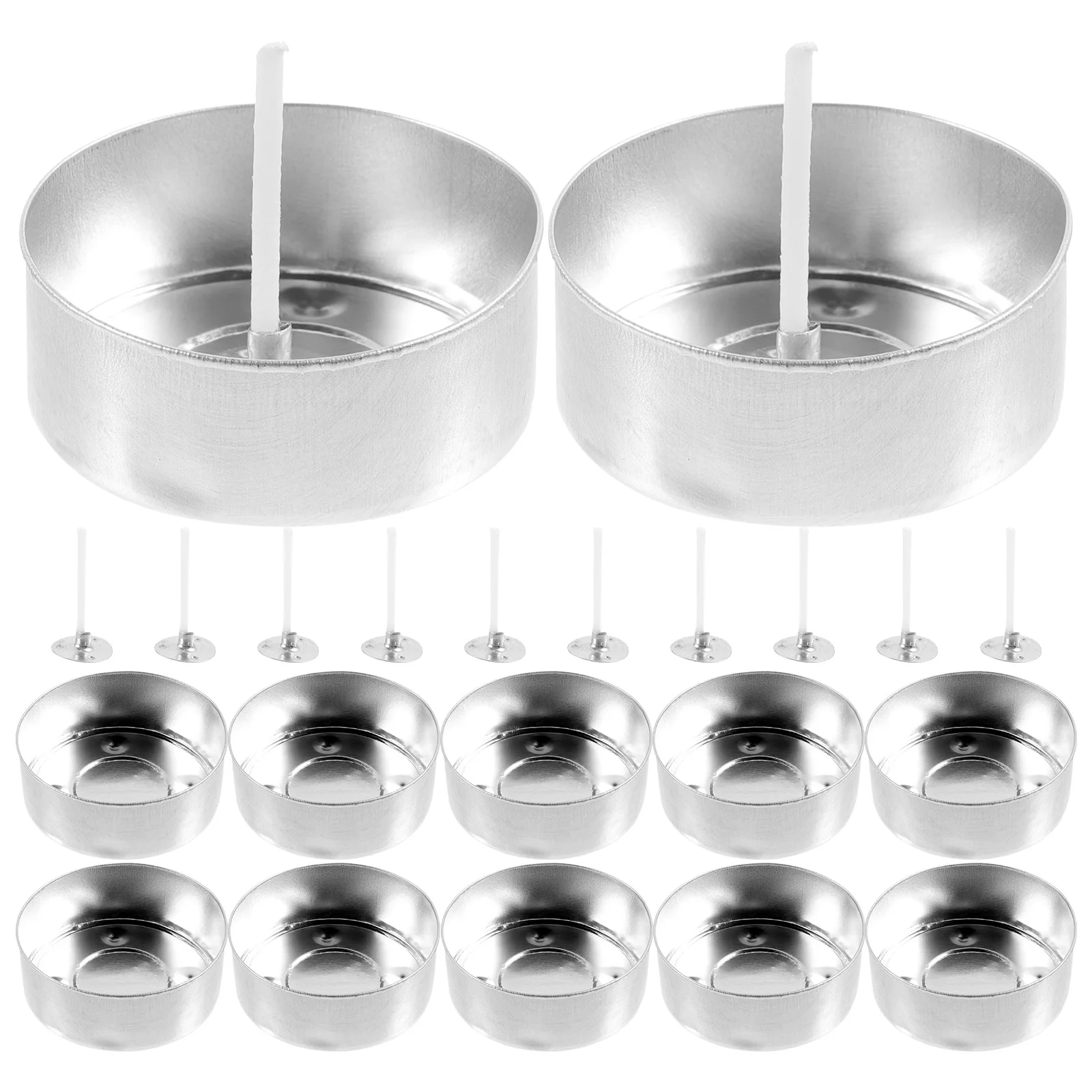 

Tea Lights Molds Containers Aluminum Shell Tins Making Candles Cups Supplies
