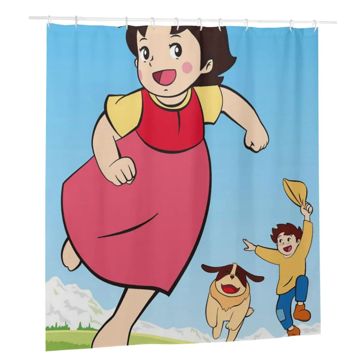 

Alps No Shoujo Heidi Peter Shower Curtains Home Bath Curtain Amine Cartoon Creative Cloth Screen