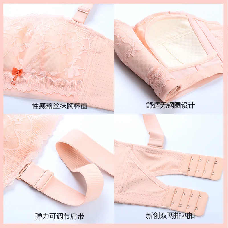 Lace Bra Plus Size Bra Women Underwear Bralette Crop Top Sexy Female Bra Large Wireless Strapless Top Female Push Up Brassiere