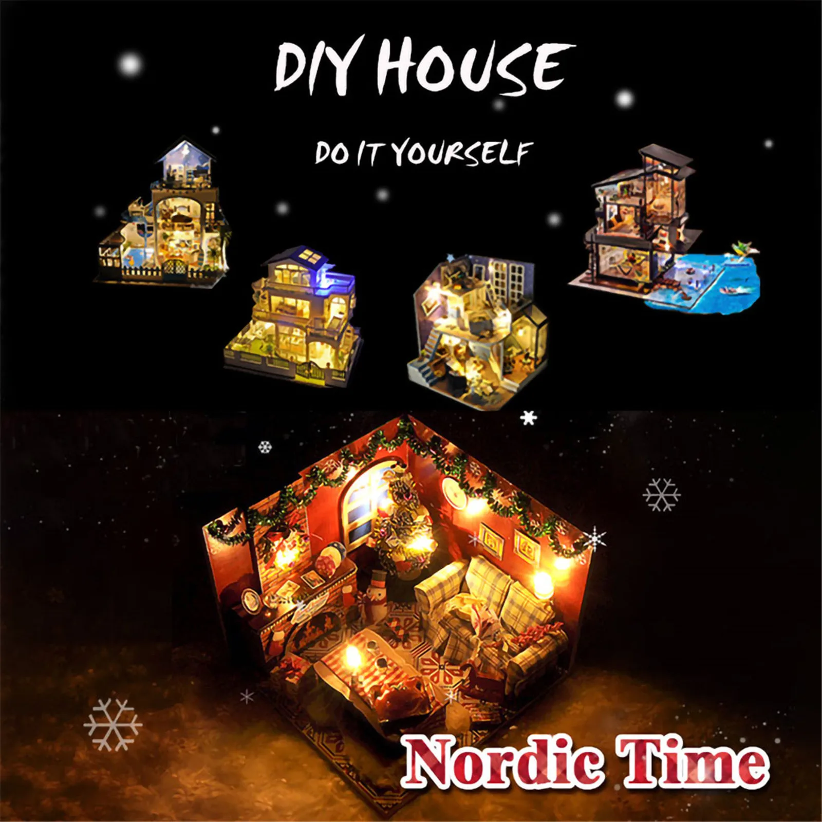 

Украшения на День Благодарения для елки «сделай сам», Рождественский коттедж, Подарочная сборка, прозрачные рождественские украшения, экле...