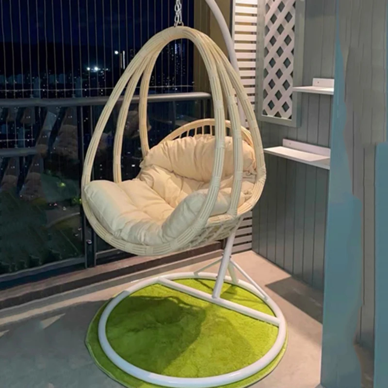 Подвесное кресло-качели для яиц гамак белая корзина с мягкой подушкой Железная