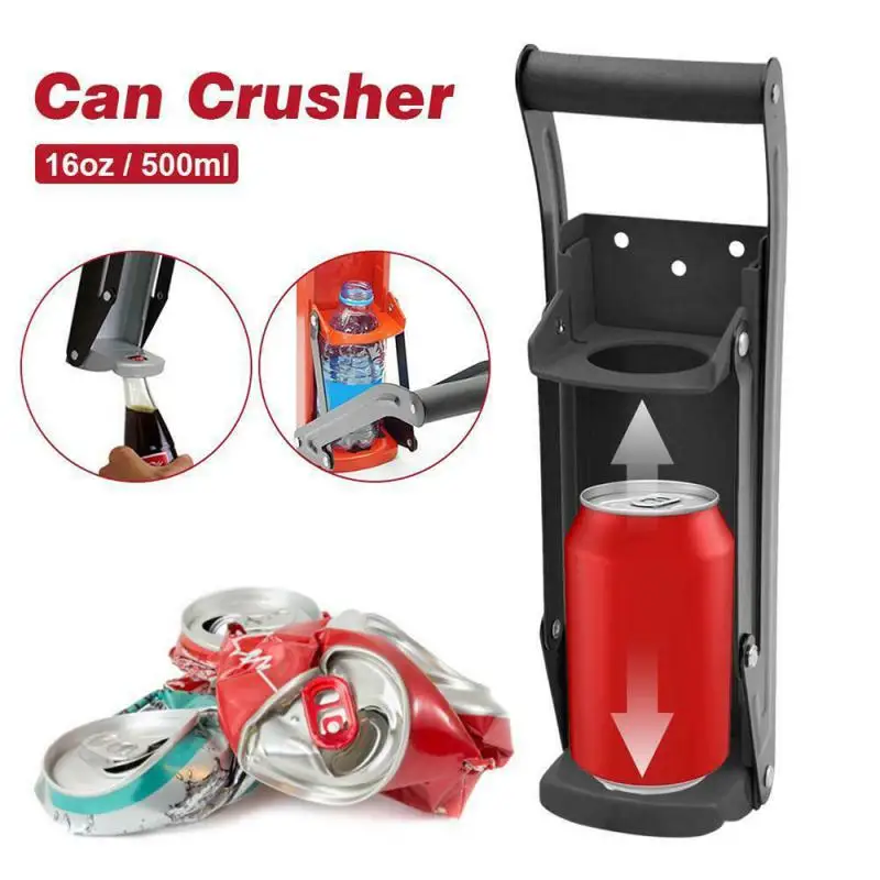 

500ML Can Press Bottle Crusher Metal Can Crushers Heavy Duty Bottle Opener Smasher Kitchen Tools For Soda Beer Cans Bottles